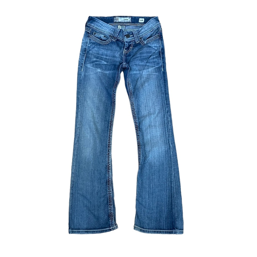 BKE Stella Sz 25R Medium Wash Bootcut Low Rise Denim Jeans
